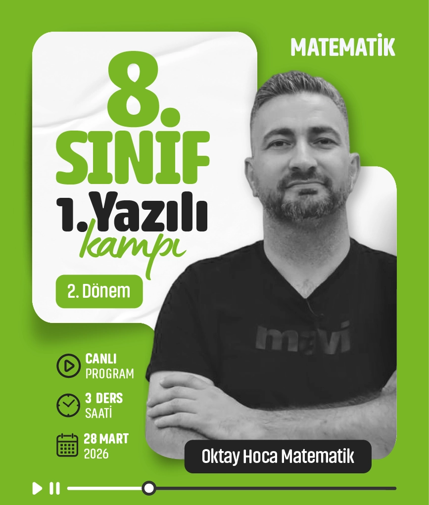 8. Sınıf 2. Dönem 1. Yazılı Matematik Kampı